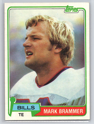 1981 Topps #283 Mark Brammer Rookie RC - Bills