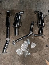4pc 08-14 Subaru Impreza Wrx Sti Sedan Stainless Catback Dual Exhaust 4pc 08-14 Subaru Impreza Wrx Sti Sedan Stainless Catback Dual Exhaust