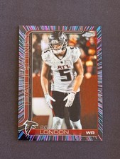 2025 Topps Chrome Drake London Neon Pulse Refractor #12 Atlanta Falcons WR