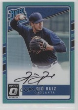 2017 Panini Donruss Optic Rated Rookies Base Aqua Prizm 84/125 Rio Ruiz Auto l3a