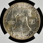 1949-D Franklin Half Dollar, NGC MS63 FBL, Full Bell Lines