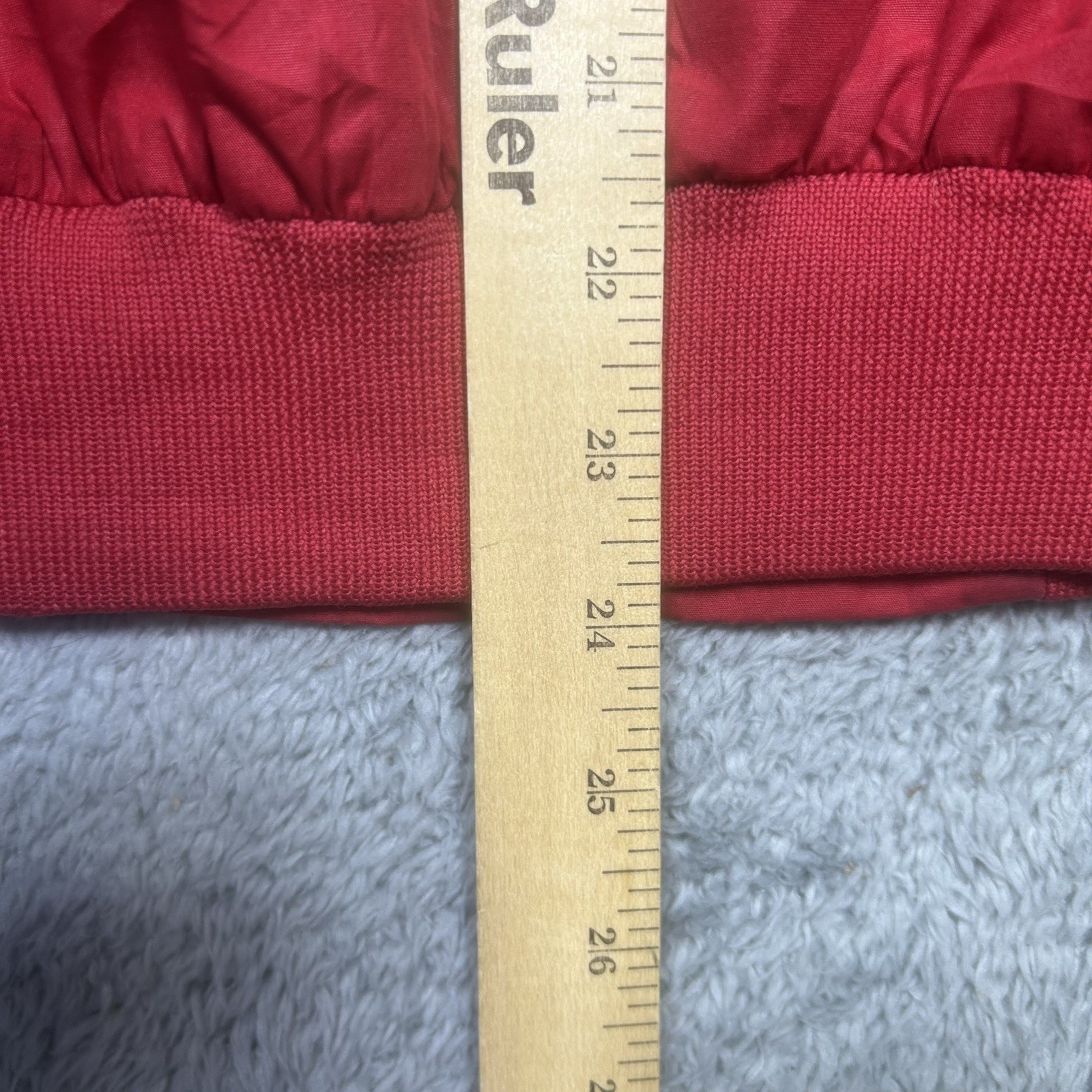 Vintage Members Only Jacket Mens 42 Red Bomber Classic Racer Jacket 80s *SPOTS