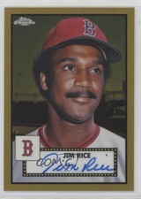 2021 Topps Chrome Platinum Anniversary Gold Refractor 9/50 Jim Rice Auto HOF 6fs