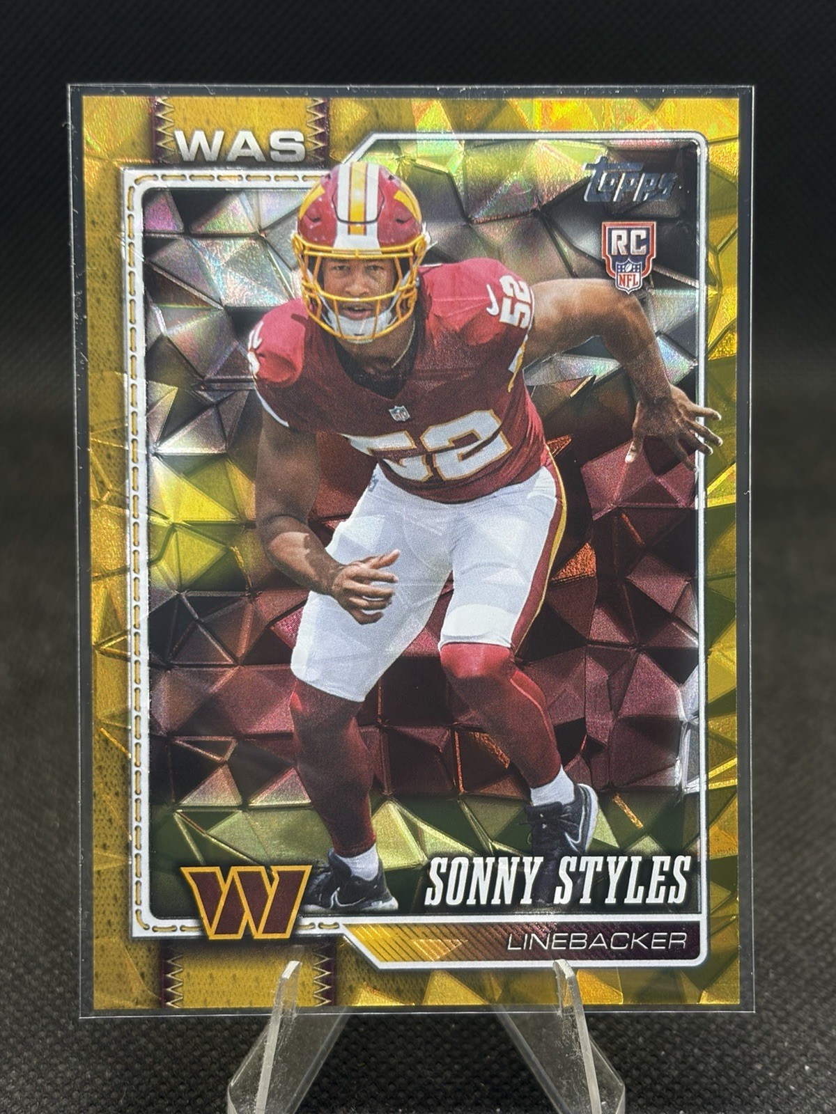 Sonny Styles 2026 Topps Flagship /50 Gold Diamante Foil SSP #347 Commanders