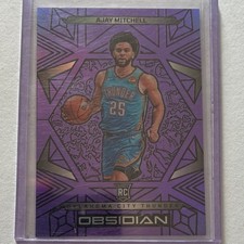 panini obsidian electric etch purple flood /75 ajay mitchell #147 rookie thunder