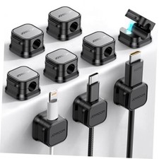 9 Pack Magnetic Cable Clips Cable Smooth Adjustable Cord Holder, Under 9-Pack