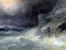 Ivan Aivazovsky Stormy Seas Giclee Print on Canvas 8x10 Seascape Wall Art Decor
