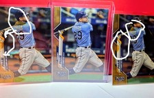 Tommy Pham 2020 Topps Gold/2020 Plus 2 Bronze With Printing Errors, See Pics