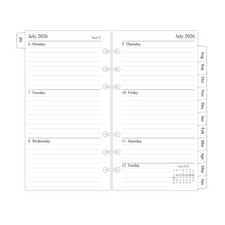 2026-2027 Weekly Monthly Planner Refill, 3-3/4" x 6-3/4", Jul 2026 - Jun 20...