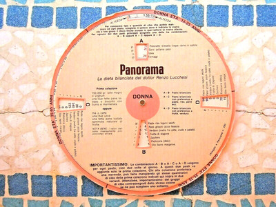 La dieta bilanciata del dott. Renzo Lucchesi UOMO DONNA - Disco Ruotante ANNI 70