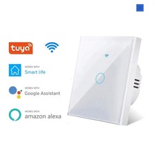 Tuya WiFi Smart Touch Wall Light Switch No Neutral Required UK 1/2/3 Gang