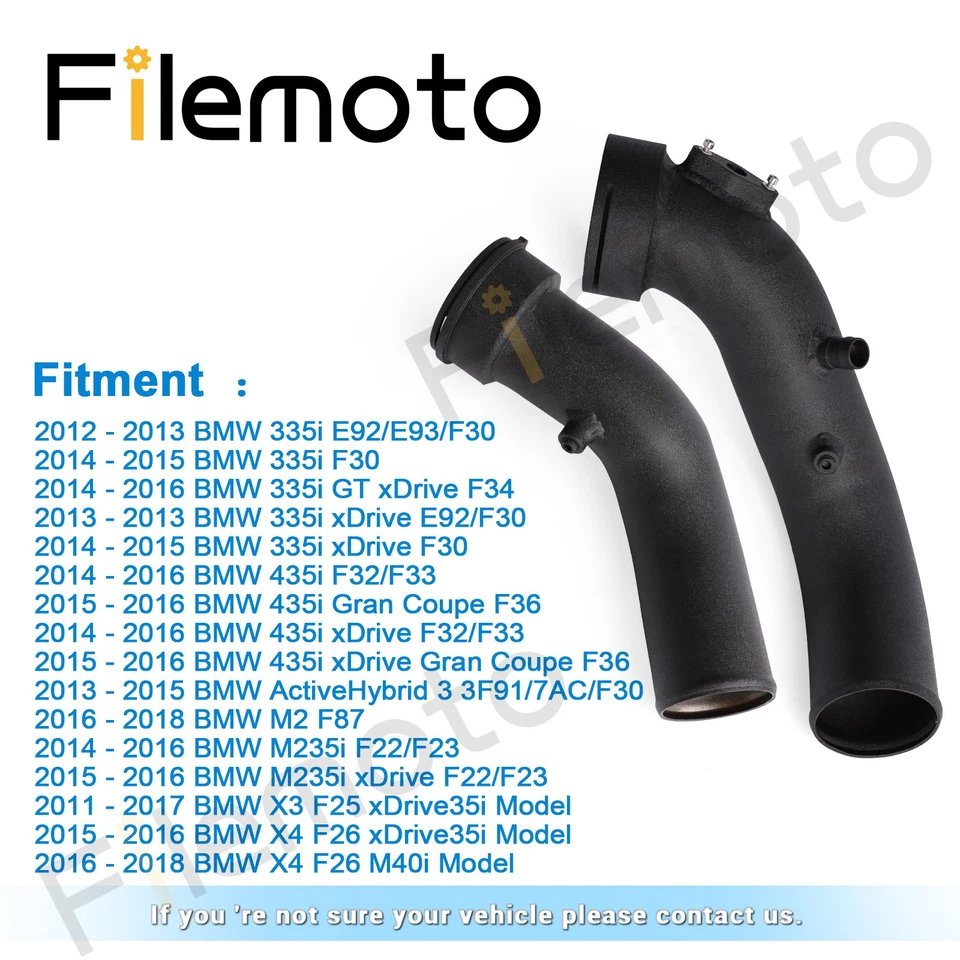 Tubo de carga de admisión de aire reacondicionado automático para BMW N55 M2 M235i 335i 435i X3 X4 Foto 3 de 4