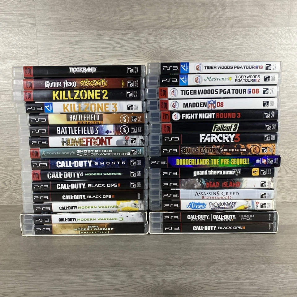 PS3 CIB Video Game Mixed Lot Of 30 Games - Borderlands, GTA, COD - Playstation 3 - Image 2 of 4