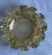 Crystal Laurel Ashtray No Chips Or Cracks Made In Japan