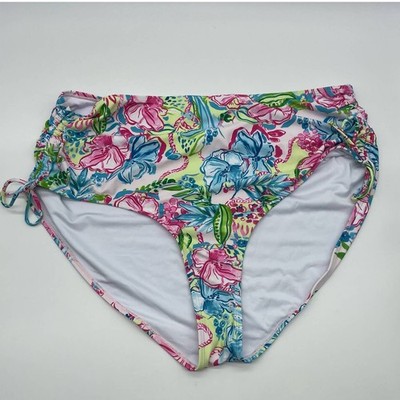 Stella Parker Plus Size Swim/Bikini Bottom Floral Print 