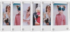 6 Pack Acrylic Fridge Magnetic Frame for Polaroid, 2.36X3.54 in Mini Picture Fra