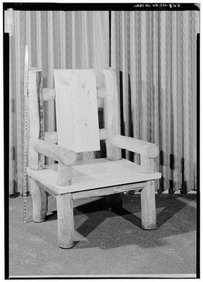 63. PERSPECTIVE VIEW THRONE CHAIR, SCALE - Mount Rainier National Park, Rustic