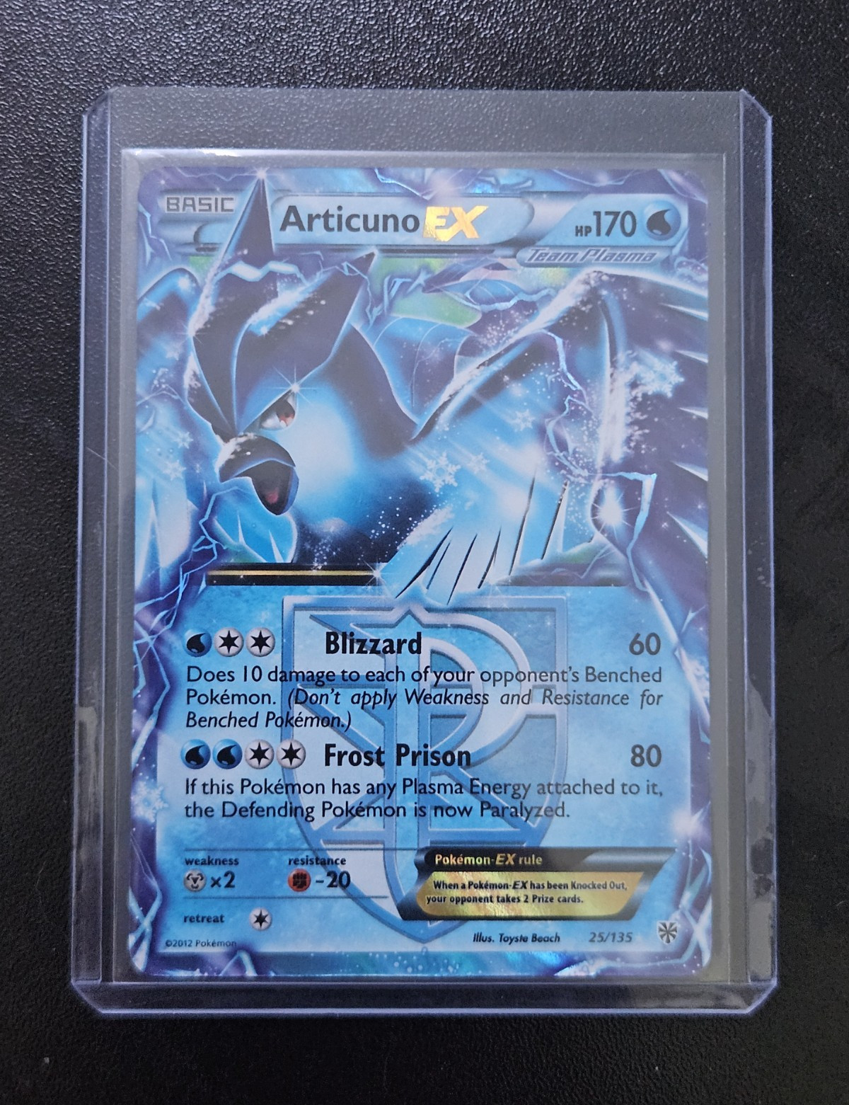 Pokémon Articuno EX 25/135 Plasma Freeze BW Team Plasma NM Raw 2013