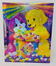 Vintage 2006 Lisa Frank Puppy Kitten Rainbow Matinee 2 Pocket Folder name inside