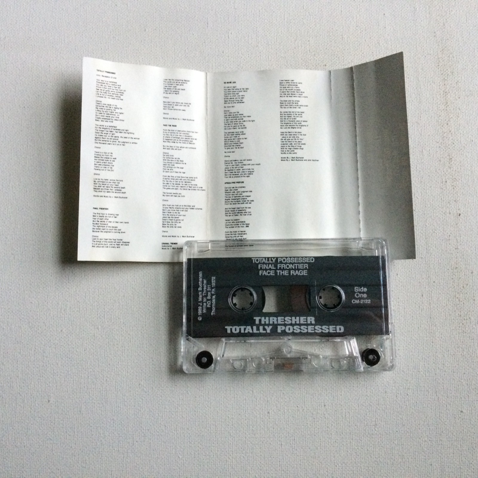 Thresher Totally Possessed Demo Tape (1989) Christian Thrash Metal Cassette