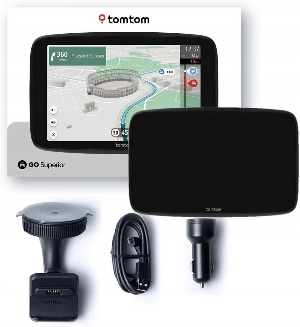 Tomtom Car Sat Nav Go Superior 7in Traffic Congestion Cam Touchscreen New