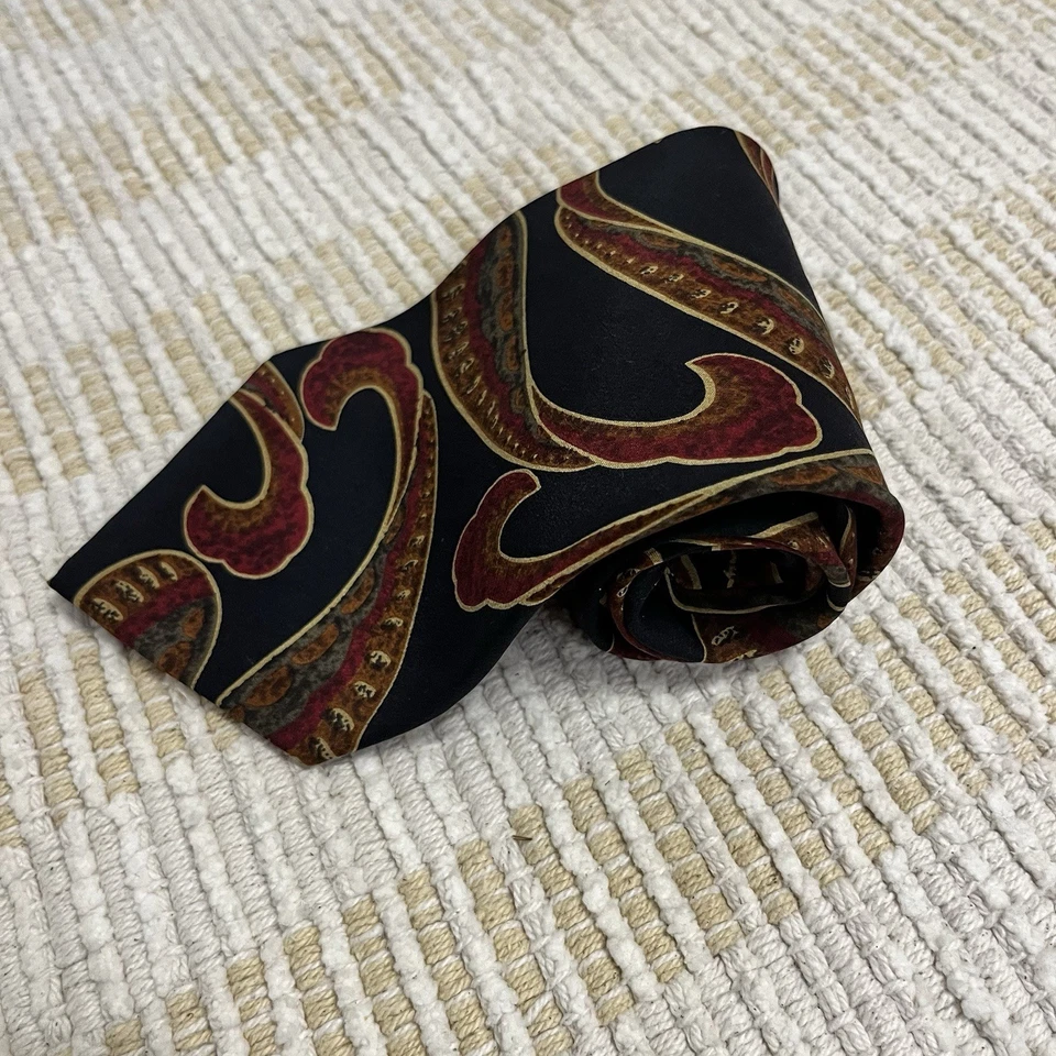 Corbata formal de negocios hecha a mano 100 % seda cachemira para hombre Como Collezione Foto 2 de 4