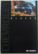 CHEVROLET BLAZER Car Sales Brochure 2000 #UK 01-21209 99 09/VM 9901010 MY 2000