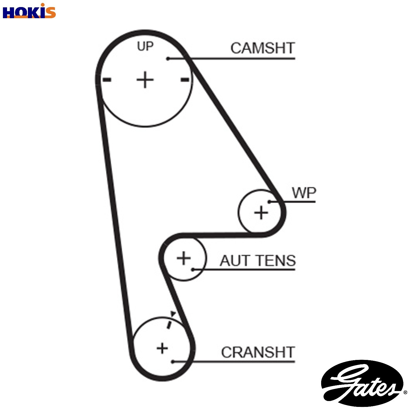 Timing belt 5410XS GATES for HONDA CIVIC del Sol Mk III CIVIC MK V Hatchback - Image 20