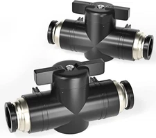 BVU-1/2 OD Ball Valve Air Flow Control Valve Push to Connect Fitting (Pack of 1）