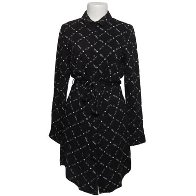 Ichi, Blusenkleid, Größe: 36, Schwarz/Weiß, Viskose, Print, Damen #c0E