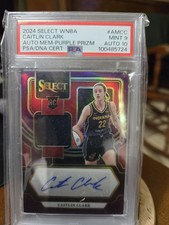 2024 Select WNBA Caitlin Clark Purple True RPA 92/99 PSA 9 Auto Indiana Fever