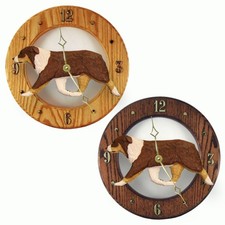 Australian Shepherd Wood Clock Red Tri