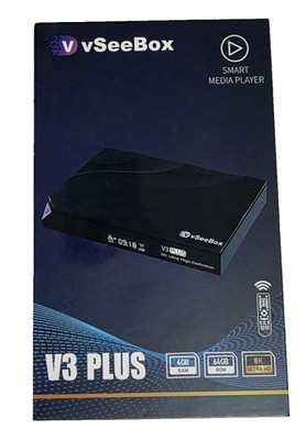 Locked vSeeBox V3 Plus 4G Ram 64GB Storage For Parts Or Repair
