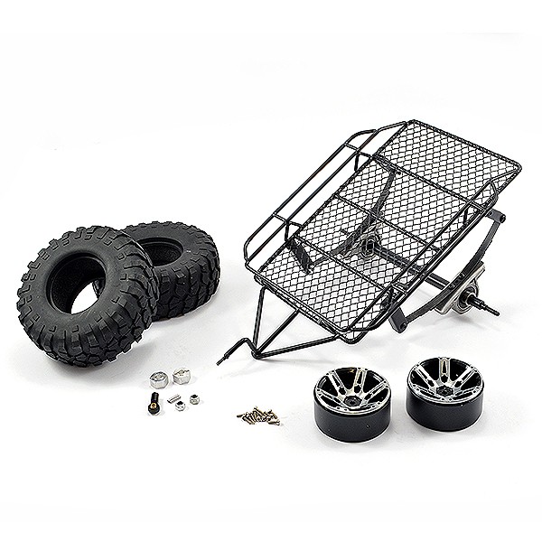 Fastrax RC Scale Model Car Scale Rear Alloy Trailer