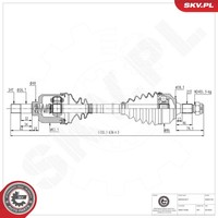 Esen SKV Antriebswelle Gelenkwelle Vorne Links FüR Peugeot 2008 I Cu_ 308 SW