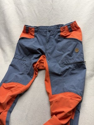 Heldre Insideout OTRA Hiking Pants 32  Orange Gray Zip Pocket Stretch