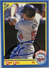 1990 Score Chip Hale Auto Card #588 Minnesota Twins Baseball Signed MLB