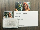 Sexy! Tropical Ariel 1 Oz .999 Silver Color Art Bar With COA 50 Minted