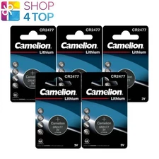 5 Camelion Cr2477 Batteries Lithium 3V Coin Cell Dl2477 Ecr2477 1Bl Exp 2033 NEW