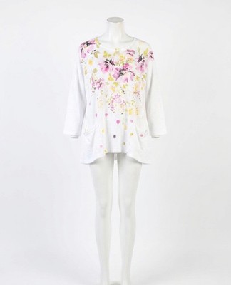 Jess & Jane Gloria Mineral Washed Patch Pocket Top White