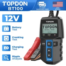 2025NEW! TOPDON 12V Car Load Battery Tester Digital Analyzer Tester LCD Screen
