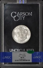 1884-CC Morgan Silver Dollar $1 GSA Hoard NGC MS66 CAC