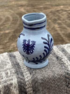Vtg Salt Glaze German Pitcher Frankfurt