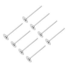 200Pcs Earring Posts, 4mm/0.2inch Stainless Steel Earring Studs, Silver