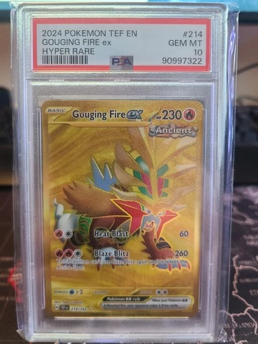 Pokemon TCG Gouging Fire ex 214/162 PSA 10 Hyper Rare Temporal Forces
