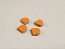 NEW LEGO Parts 24246 x4 MEDIUM NOUGAT Tile, Round 1 x 1 Half Circle Extended