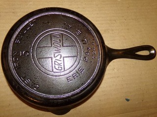 Vintage No.5 Griswold Cast Iron Skillet 724A Large Block Very Nice