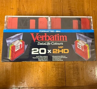 20 Verbatim Datalife Colours MF2HD 3,5'' Disketten - OVP - ungeöffnet - Neu