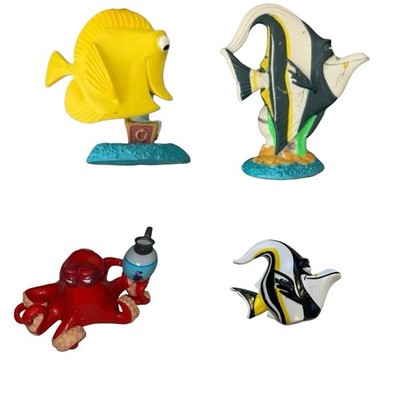 Disney Pixar Finding Nemo Lot Of 4 Toys Figures Sea Animal Toy