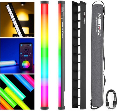 Ambitful A2 Pro Full-Color RGB Tube Light 2500K-8500K CRI 95 TLCI 97 Video Light
